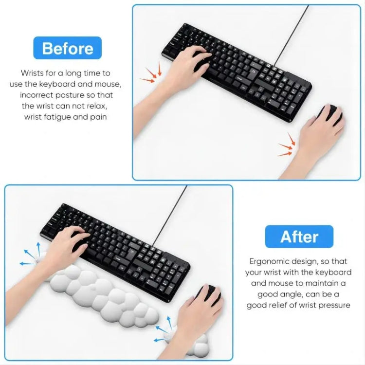 Cloud Wrist Rest Memory Foam Mouse Pad Office Desktop Wrist Brace (Purple) by buy2fix