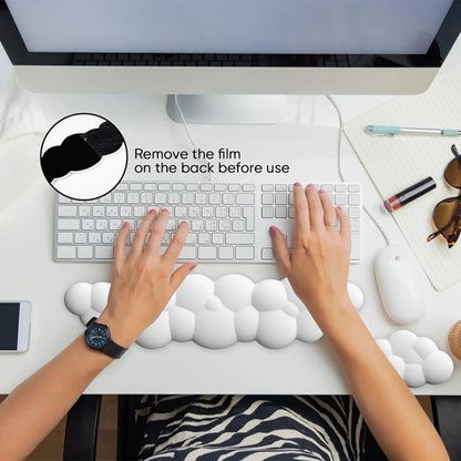 Cloud Wrist Rest Memory Foam Mouse Pad Office Desktop Wrist Brace (White) by buy2fix