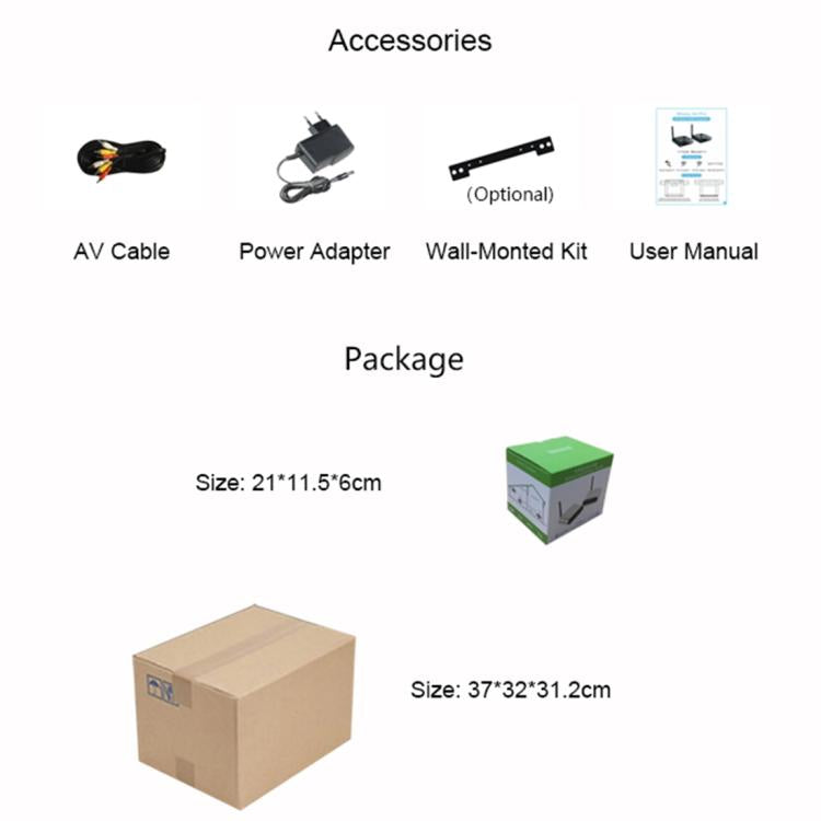 Measy AV220-2 2.4GHz Wireless Audio / Video Transmitter + 2 Receiver, Transmission Distance: 200m (Black) - Set Top Box & Accessories by Measy | Online Shopping UK | buy2fix
