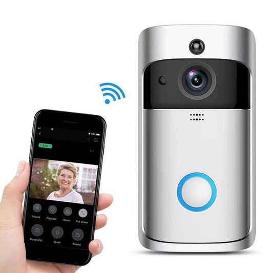 M4 720P Smart WIFI Ultra Low Power Video PIR Visual Doorbell with 3 Battery Slots,Support Mobile Phone Remote Monitoring & Night Vision & 166 Degree Wide-angle Camera Lens (Silver) - Video DoorBell by buy2fix | Online Shopping UK | buy2fix