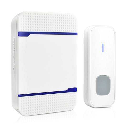 N15K-1T1-B 110dB Wireless IP55 Waterproof Low Power Consumption WiFi Doorbell Receiver with Night Light , Receiver Distance: 300m (White) - Wireless Doorbell by buy2fix | Online Shopping UK | buy2fix