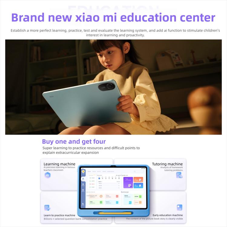 REDMI Pad 2 11 inch Tablet PC, 8GB+256GB, HyperOS 2, MediaTek G100-Ultra Octa Core CPU (Grey) - Other by Xiaomi | Online Shopping UK | buy2fix