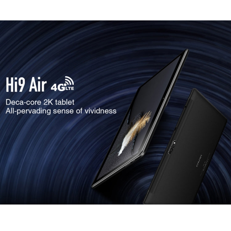 CHUWI Hi9 Air Phone Call Tablet PC, 10.1 inch, 4GB+64GB, Android 8.0, MTK (Helio X27) Deca Core up to 2.1GHz, Support OTG, FM, Bluetooth, Dual Band WiFi, Network: 4G(Black) - CHUWI by CHUWI | Online Shopping UK | buy2fix