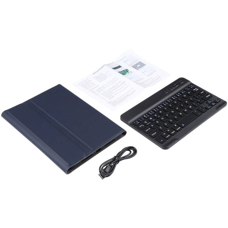 A06 Detachable Lambskin Texture Ultra-thin TPU Bluetooth Keyboard Leather Tablet Case with Stand For iPad mini 6 / mini 7 (Blue) - For iPad mini by buy2fix | Online Shopping UK | buy2fix