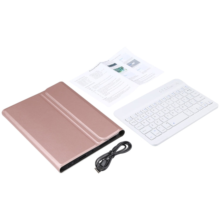 A06 Detachable Lambskin Texture Ultra-thin TPU Bluetooth Keyboard Leather Tablet Case with Stand For iPad mini 6 / mini 7 (Rose Gold) - For iPad mini by buy2fix | Online Shopping UK | buy2fix