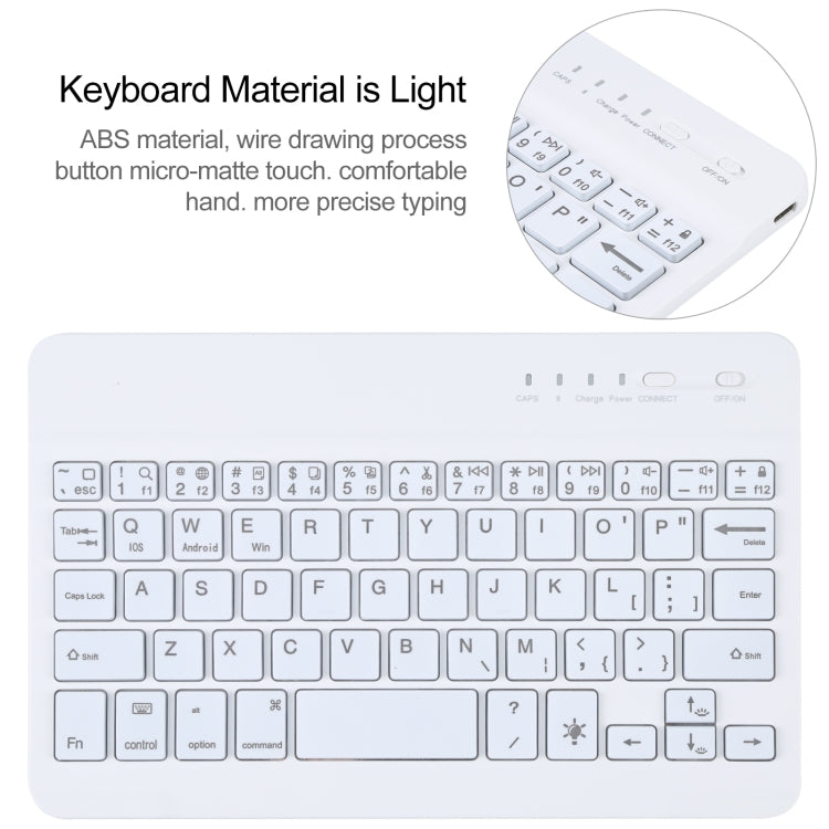 A06 Detachable Lambskin Texture Ultra-thin TPU Bluetooth Keyboard Leather Tablet Case with Stand For iPad mini 6 / mini 7 (Rose Gold) - For iPad mini by buy2fix | Online Shopping UK | buy2fix