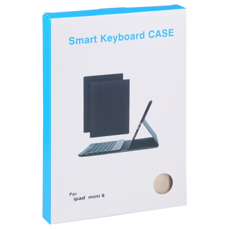 A06S Detachable Lambskin Texture Ultra-thin TPU Backlight Bluetooth Keyboard Leather Tablet Case with Stand For iPad mini 6 / mini 7 (Gold) by buy2fix