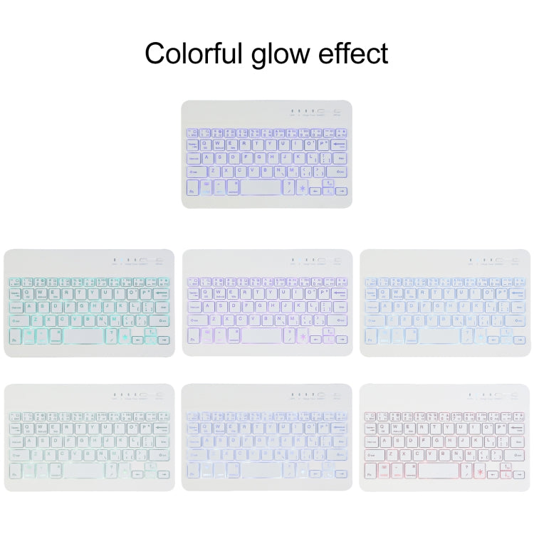 A06S Detachable Lambskin Texture Ultra-thin TPU Backlight Bluetooth Keyboard Leather Tablet Case with Stand For iPad mini 6 / mini 7 (Gold) by buy2fix