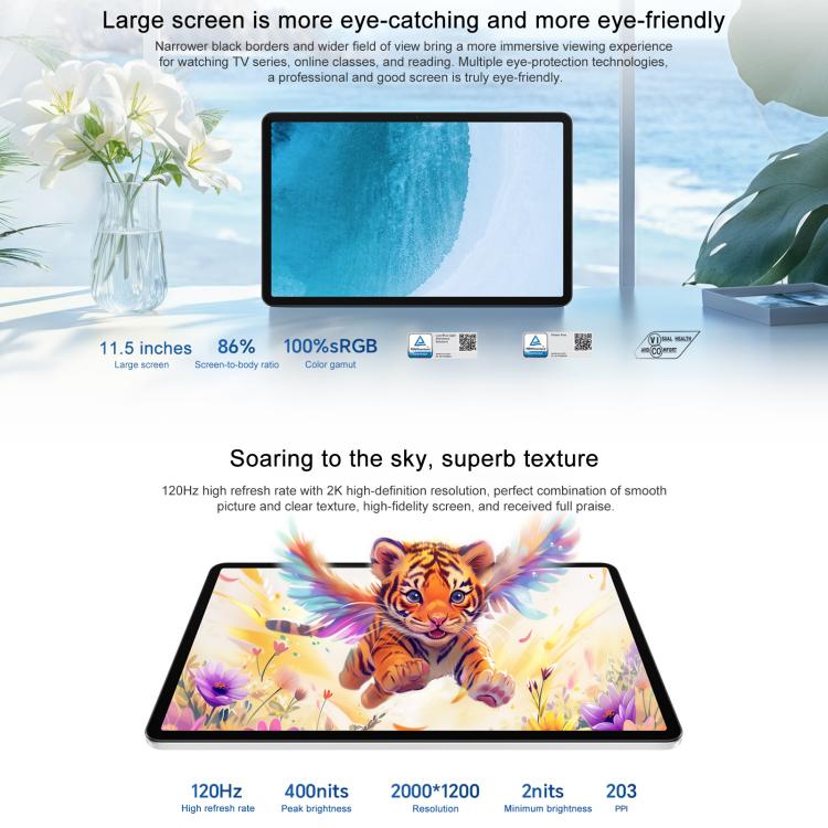 Honor Pad X9 Pro WiFi Tablet PC, 11.5 inch 8GB+128GB MagicOS 9.0 Qualcomm Snapdragon 685 Octa Core (Grey) - Other by HONOR | Online Shopping UK | buy2fix