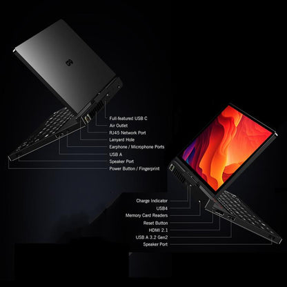 GPD Pocket 4 Handheld Gaming PC, 32GB+2TB, 8.8 inch Windows 11 Home AMD Ryzen AI 9 HX 370, EU Plug - Pocket Console by GPD | Online Shopping UK | buy2fix