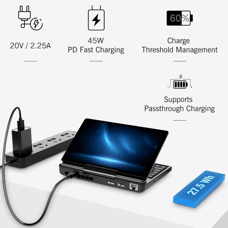 GPD MicroPC 2 Handheld Gaming PC, 16GB+512GB, 7 inch Windows 11 Pro Intel Core i3-N300, US Plug - Pocket Console by GPD | Online Shopping UK | buy2fix
