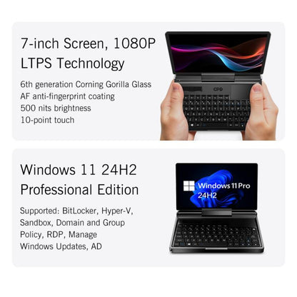 GPD MicroPC 2 Handheld Gaming PC, 16GB+512GB, 7 inch Windows 11 Pro Intel Core i3-N300, AU Plug - Pocket Console by GPD | Online Shopping UK | buy2fix