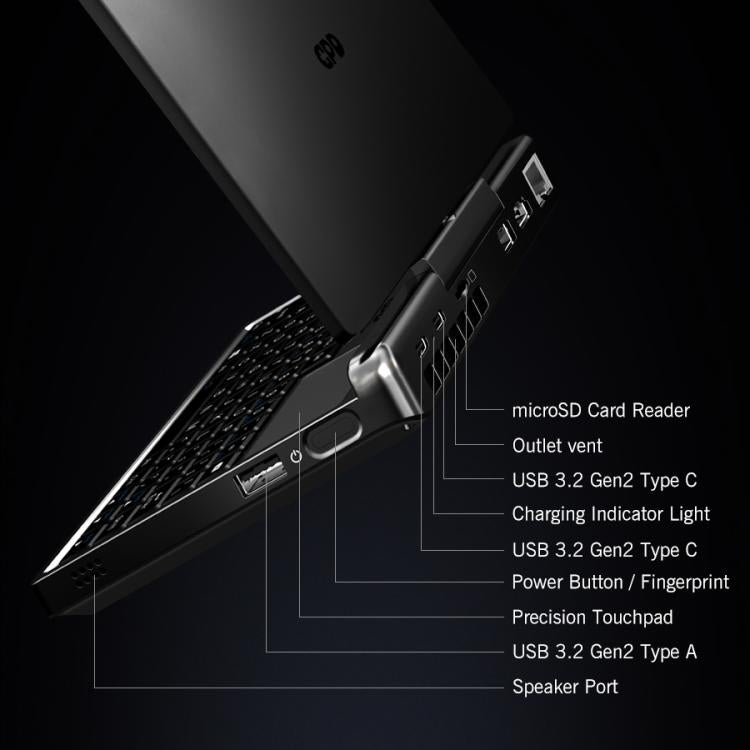 GPD MicroPC 2 Handheld Gaming PC, 16GB+512GB, 7 inch Windows 11 Pro Intel Core i3-N300, UK Plug - Pocket Console by GPD | Online Shopping UK | buy2fix