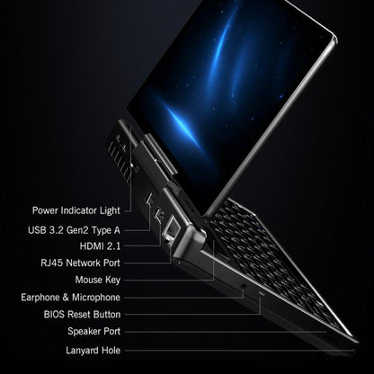 GPD MicroPC 2 Handheld Gaming PC, 16GB+512GB, 7 inch Windows 11 Pro Intel Core i3-N300, UK Plug - Pocket Console by GPD | Online Shopping UK | buy2fix
