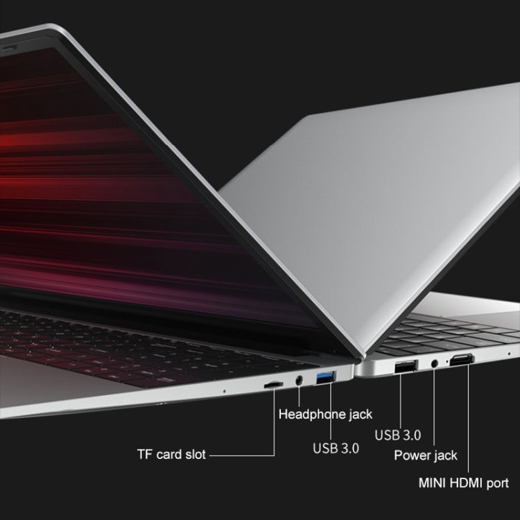 H15 15.6 inch Ultrathin Laptop, 16GB+128GB, Windows 11 Intel Processor N95 Quad Core, EU Plug (Silver) - Others by buy2fix | Online Shopping UK | buy2fix