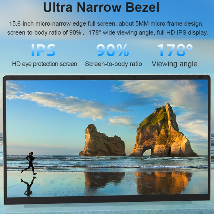 H15 15.6 inch Ultrathin Laptop, 16GB+256GB, Windows 11 Intel Processor N95 Quad Core, US Plug (Silver) - Others by buy2fix | Online Shopping UK | buy2fix