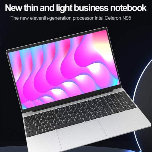H15 15.6 inch Ultrathin Laptop, 16GB+512GB, Windows 11 Intel Processor N95 Quad Core, US Plug (Silver) - Others by buy2fix | Online Shopping UK | buy2fix