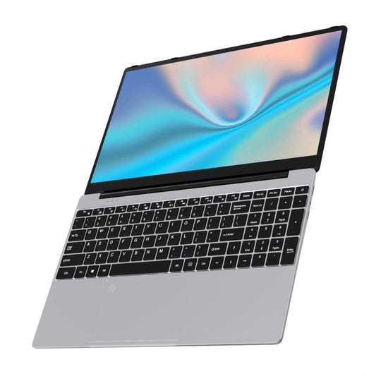 N5095 15.6 inch Laptop, 16GB+512GB, Windows 11 Intel Celeron N5095 Quad Core, Support Fingerprint Unlock, EU Plug (Silver)