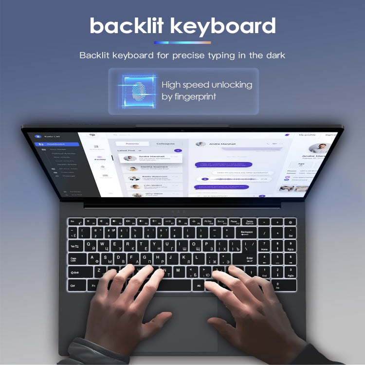 GXMO G156 15.6 inch Laptop, 16GB+512GB, Windows 11 AMD Ryzen 7 5825U Octa Core, Support Fingerprint Unlock, EU Plug - Others by GXMO | Online Shopping UK | buy2fix