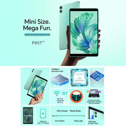 Teclast P85 Tablet PC 8 inch WiFi6, 3GB+64GB, Android 15 Allwinner A333 5-Core(Mint Green) - TECLAST by TECLAST | Online Shopping UK | buy2fix