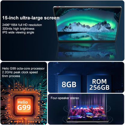 Jumper EZpad Max15 Tablet PC, 8GB+256GB, 15 inch Android 14 OS MediaTek MT8781 Octa Core Network: 4G, EU Plug - Jumper by jumper | Online Shopping UK | buy2fix