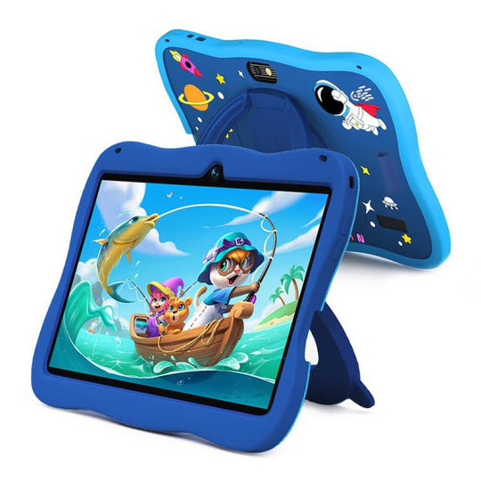 BDF 7 inch WiFi Kids Tablet PC with Spaceman Silicone Case, 3GB+32GB, Android 13.0 MTK6735 Quad Core CPU, US Plug (Blue)