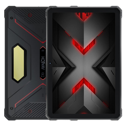 HOTWAV Tab R9 Pro IP68/IP69K Rugged Tablet, 6GB+256GB, 11 inch Android 14 Unisoc T606 Octa Core 4G Network, Global Version with Google Play, EU Plug (Black Red)