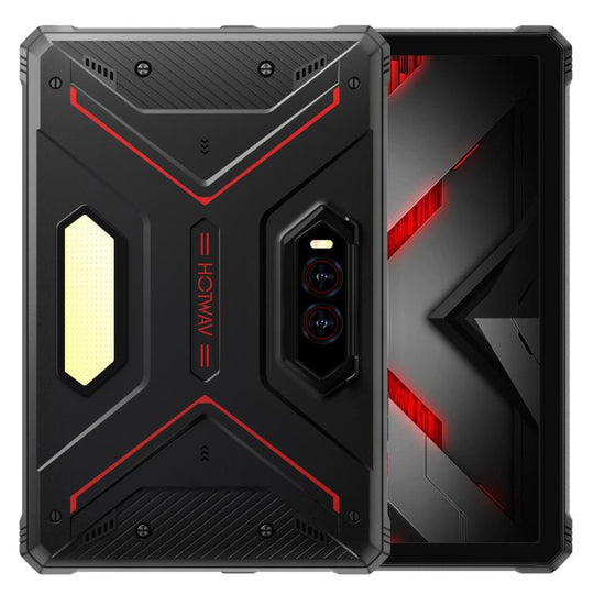 HOTWAV Tab R9 Plus IP68/IP69K Rugged Tablet, 8GB+512GB, 11 inch Android 14 Unisoc T7280 Octa Core 4G Network, Global Version with Google Play, EU Plug (Black Red)