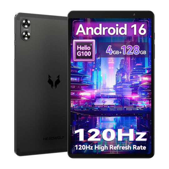 HEADWOLF Fpad6 SE 8.7 inch 4G LTE Tablet PC, 4GB+128GB, Android 16 MT8781 Octa Core Support Dual SIM, Global Version with Google Play (Dark Gray)