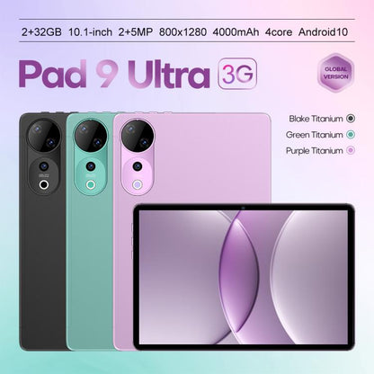 Pad 9 Ultra 10.1 inch 3G Phone Call Tablet PC, 2GB+32GB, Android 10 MTK6737 Quad Core, EU Plug (Green) - 10.1 inch by buy2fix | Online Shopping UK | buy2fix
