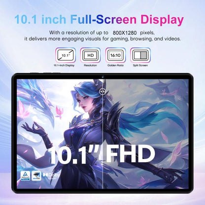 Pad 9 Pro 10.1 inch 4G LTE Tablet PC Combo Set, 4GB+32GB, Android 10 MT6755 Octa Core, with Keyboard / Mouse / Leather Case, UK Plug (Gold) - 10.1 inch by buy2fix | Online Shopping UK | buy2fix