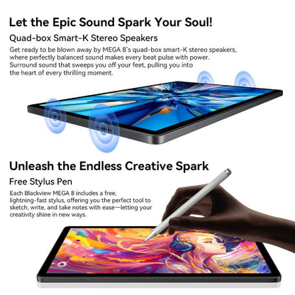 Blackview MEGA 8 Tablet PC, 12GB+256GB, 13 inch Android 15 Unisoc Tiger T620 Octa Core, Network: 4G, Global Version with Google Play (Green) - Blackview by Blackview | Online Shopping UK | buy2fix