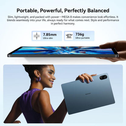 Blackview MEGA 8 Tablet PC, 12GB+512GB, 13 inch Android 15 Unisoc Tiger T620 Octa Core, Network: 4G, Global Version with Google Play (Black) - Blackview by Blackview | Online Shopping UK | buy2fix