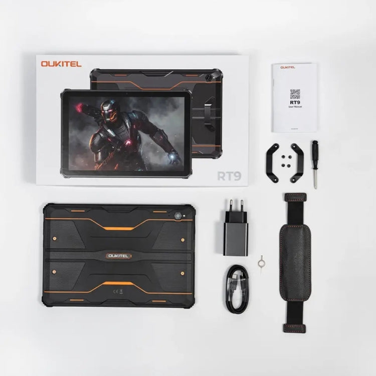 OUKITEL RT9 4G Network IP68/IP69K Rugged Tablet, 6GB+256GB, 11 inch Android 14 Unisoc T606 Octa-Core Support Dual SIM, EU Plug (Orange) - Other by OUKITEL | Online Shopping UK | buy2fix