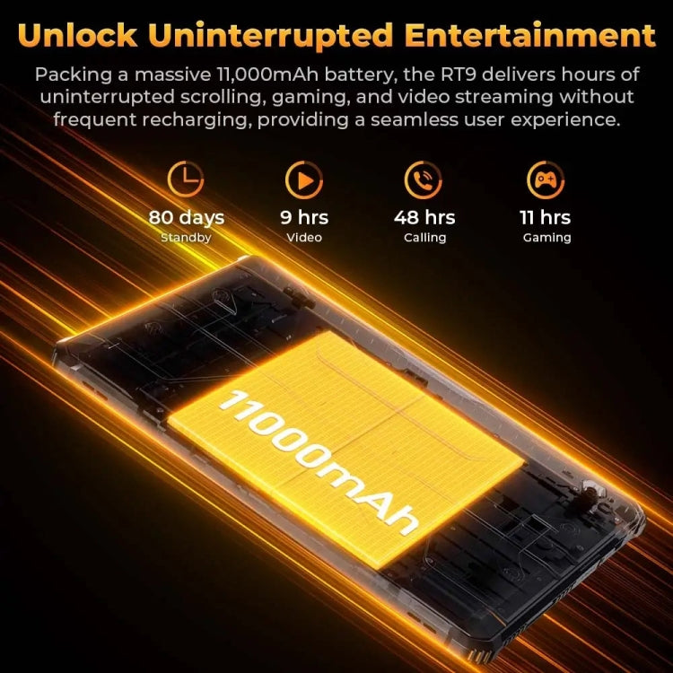 OUKITEL RT9 4G Network IP68/IP69K Rugged Tablet, 6GB+256GB, 11 inch Android 14 Unisoc T606 Octa-Core Support Dual SIM, EU Plug (Black) - Other by OUKITEL | Online Shopping UK | buy2fix