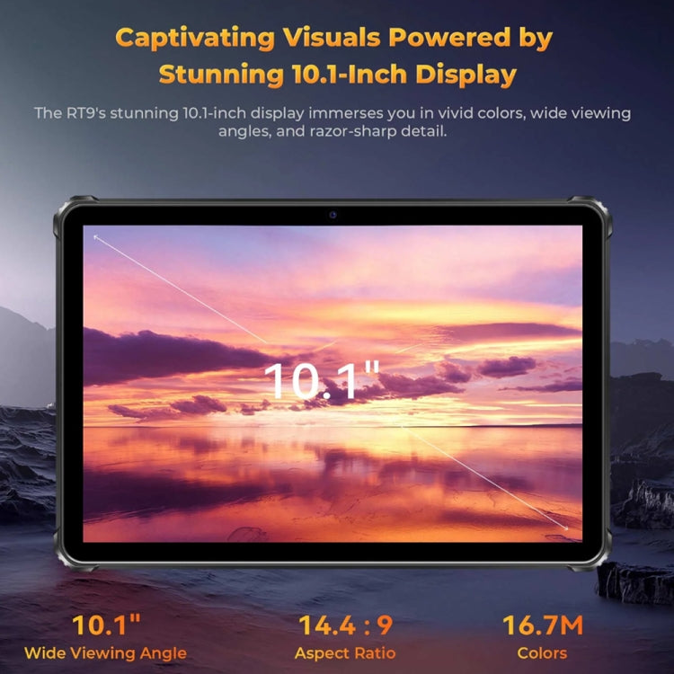 OUKITEL RT9 4G Network IP68/IP69K Rugged Tablet, 6GB+256GB, 11 inch Android 14 Unisoc T606 Octa-Core Support Dual SIM, EU Plug (Black) - Other by OUKITEL | Online Shopping UK | buy2fix
