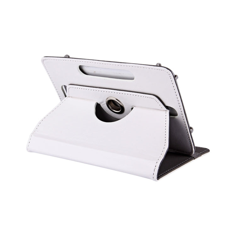 10 inch Tablets Leather Case Crazy Horse Texture 360 Degrees Rotation Protective Case Shell with Holder for Asus ZenPad 10 Z300C, Huawei MediaPad M2 10.0-A01W, Cube IWORK10(White) - 10 - 11 inch by buy2fix | Online Shopping UK | buy2fix