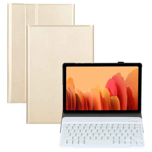 A500S Detachable Bluetooth Backlight Keyboard Ultrathin Horizontal Flip Leather Tablet Case with Holder for Samsung Galaxy Tab A7 10.4 (2020) T500 / T505(Gold) by buy2fix