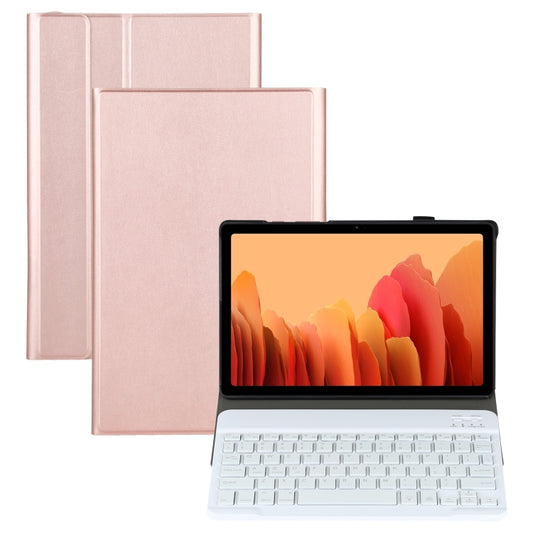 A500S Detachable Bluetooth Backlight Keyboard Ultrathin Horizontal Flip Leather Tablet Case with Holder for Samsung Galaxy Tab A7 10.4 (2020) T500 / T505(Rose Gold) by buy2fix