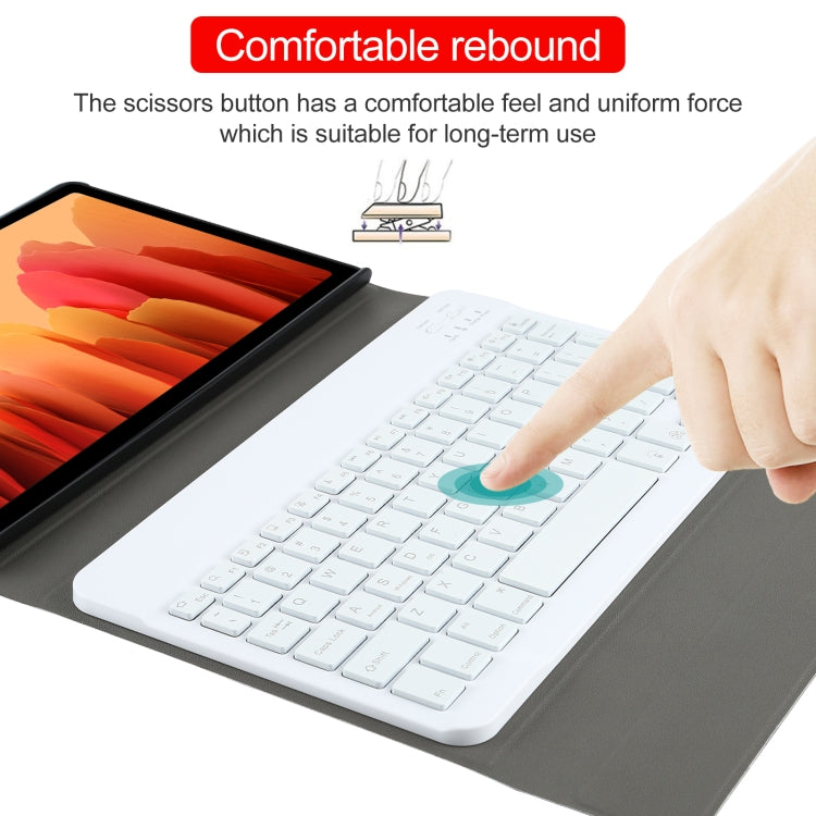 A500S Detachable Bluetooth Backlight Keyboard Ultrathin Horizontal Flip Leather Tablet Case with Holder for Samsung Galaxy Tab A7 10.4 (2020) T500 / T505(Rose Gold) by buy2fix