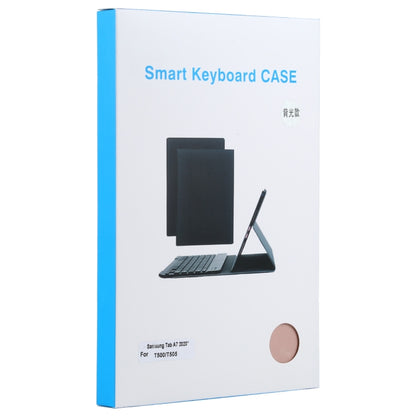 A500S Detachable Bluetooth Backlight Keyboard Ultrathin Horizontal Flip Leather Tablet Case with Holder for Samsung Galaxy Tab A7 10.4 (2020) T500 / T505(Rose Gold) by buy2fix