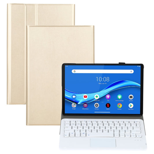 AM10-A Detachable Bluetooth Backlight Keyboard Ultrathin Horizontal Flip Leather Tablet Case with Touchpad & Holder for Lenovo M10 Plus 10.3 inch X606F(Gold) by buy2fix