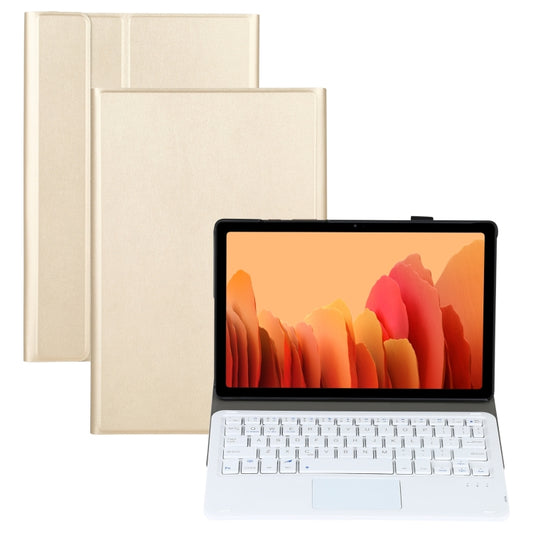 A500-A Detachable Bluetooth Keyboard Ultrathin Horizontal Flip Leather Tablet Case with Touchpad & Holder for Samsung Galaxy Tab A7 10.4 (2020) T500 / T505(Gold) by buy2fix