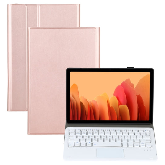 A500-A Detachable Bluetooth Keyboard Ultrathin Horizontal Flip Leather Tablet Case with Touchpad & Holder for Samsung Galaxy Tab A7 10.4 (2020) T500 / T505(Rose Gold) by buy2fix