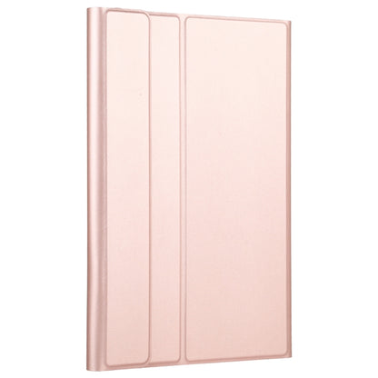 A500-A Detachable Bluetooth Keyboard Ultrathin Horizontal Flip Leather Tablet Case with Touchpad & Holder for Samsung Galaxy Tab A7 10.4 (2020) T500 / T505(Rose Gold) by buy2fix