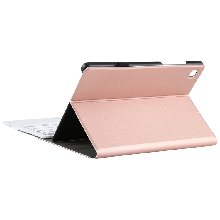 A500-A Detachable Bluetooth Keyboard Ultrathin Horizontal Flip Leather Tablet Case with Touchpad & Holder for Samsung Galaxy Tab A7 10.4 (2020) T500 / T505(Rose Gold) by buy2fix