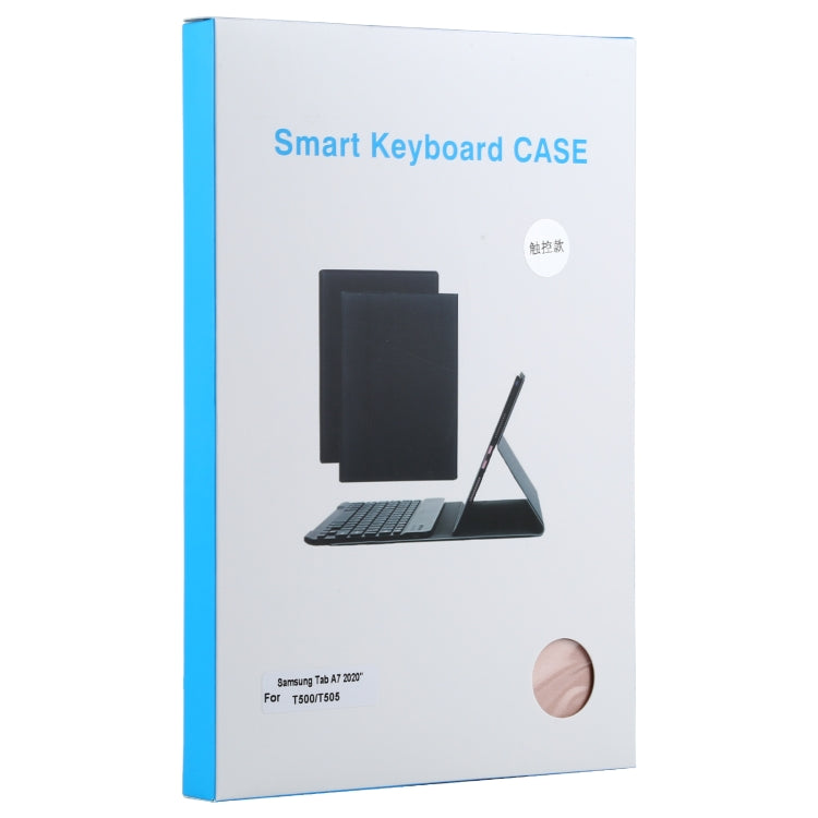A500-A Detachable Bluetooth Keyboard Ultrathin Horizontal Flip Leather Tablet Case with Touchpad & Holder for Samsung Galaxy Tab A7 10.4 (2020) T500 / T505(Rose Gold) by buy2fix