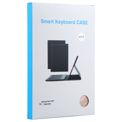 A500-A Detachable Bluetooth Keyboard Ultrathin Horizontal Flip Leather Tablet Case with Touchpad & Holder for Samsung Galaxy Tab A7 10.4 (2020) T500 / T505(Rose Gold) by buy2fix