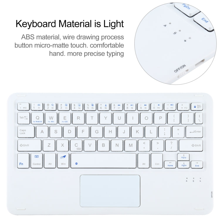 A500-A Detachable Bluetooth Keyboard Ultrathin Horizontal Flip Leather Tablet Case with Touchpad & Holder for Samsung Galaxy Tab A7 10.4 (2020) T500 / T505(Rose Gold) by buy2fix