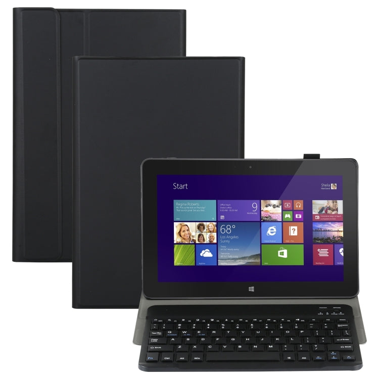 AM12 2 in 1 Removable Bluetooth Keyboard + Protective Leather Tablet Case with Holder for Lenovo Tab P11 (Tab-J606F)(Black) by buy2fix